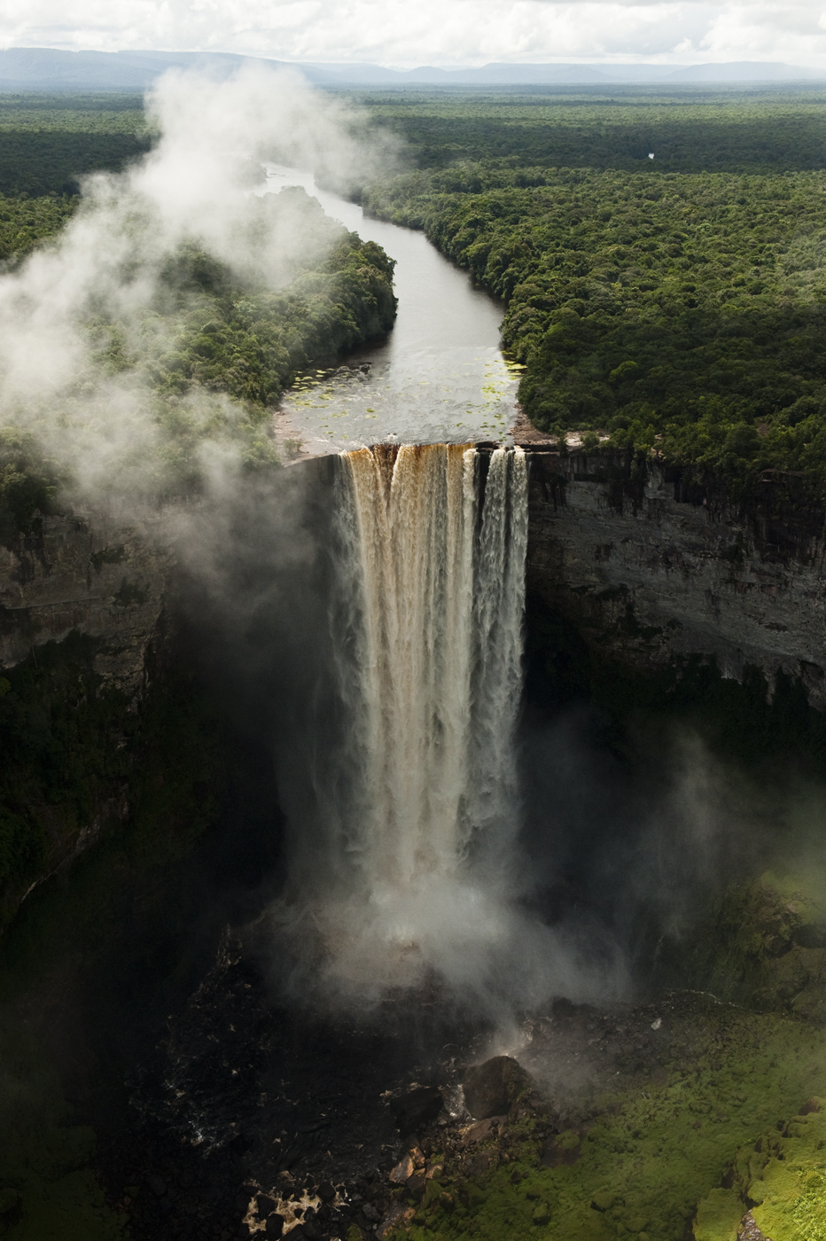 Kaieteur Falls 
226 Meters
Potaro River which runs into the Essequibo River
Kaieteur National Park
Rainforest
GUYANA
South America
